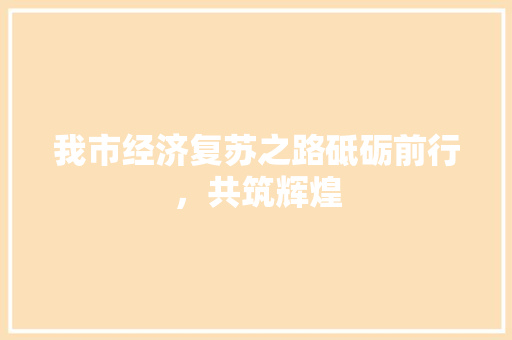 我市经济复苏之路砥砺前行，共筑辉煌