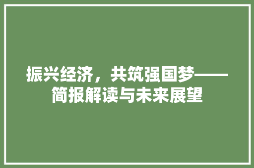 振兴经济,共筑强国梦——简报解读与未来展望 振兴经济,共筑强国梦——简报解读与未来展望