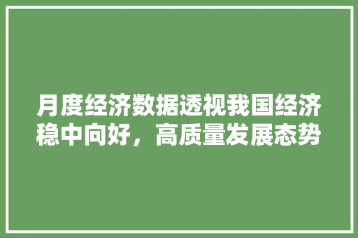 月度经济数据透视我国经济稳中向好,高质量发展态势明显 月度经济数据透视我国经济稳中向好,高质量发展态势明显