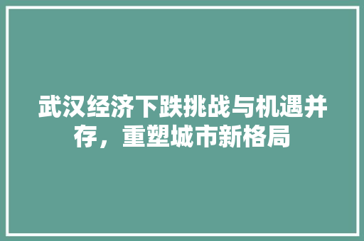 武汉经济下跌挑战与机遇并存,重塑城市新格局 武汉经济下跌挑战与机遇并存,重塑城市新格局