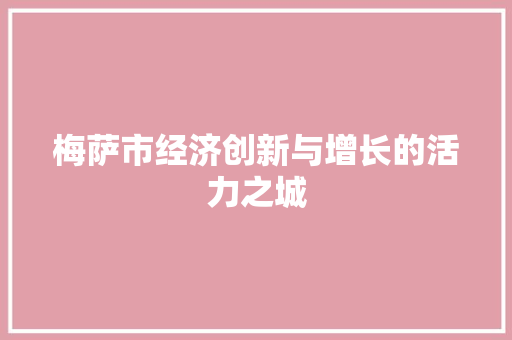 梅萨市经济创新与增长的活力之城