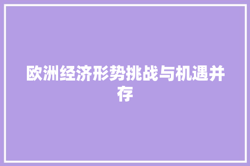 欧洲经济形势挑战与机遇并存 欧洲经济形势挑战与机遇并存