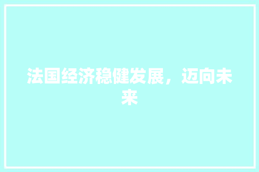法国经济稳健发展,迈向未来 法国经济稳健发展,迈向未来