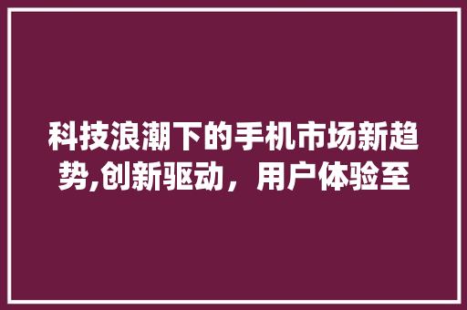 科技浪潮下的手机市场新趋势,创新驱动,用户体验至上_当前手机市场趋势如何 科技浪潮下的手机市场新趋势,创新驱动,用户体验至上_当前手机市场趋势如何