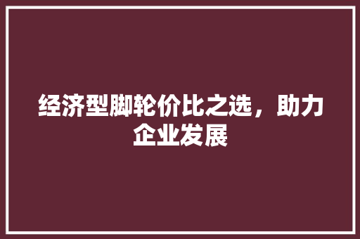 经济型脚轮价比之选,助力企业发展 经济型脚轮价比之选,助力企业发展