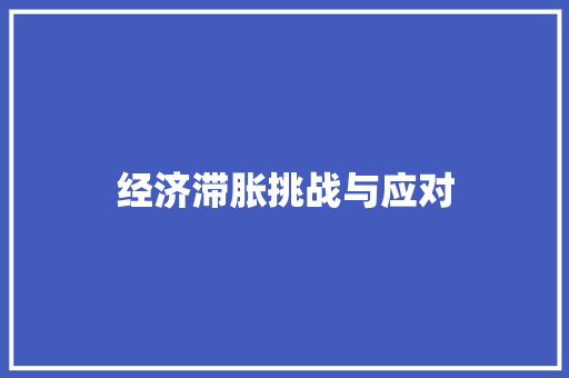 经济滞胀挑战与应对 经济滞胀挑战与应对