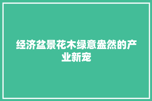 经济盆景花木绿意盎然的产业新宠 经济盆景花木绿意盎然的产业新宠