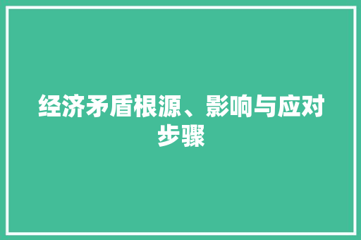 经济矛盾根源、影响与应对步骤 经济矛盾根源、影响与应对步骤