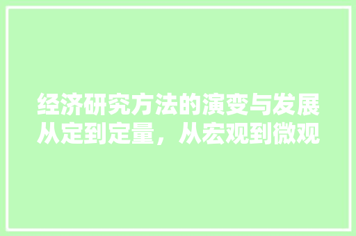 经济研究方法的演变与发展从定到定量,从宏观到微观 经济研究方法的演变与发展从定到定量,从宏观到微观