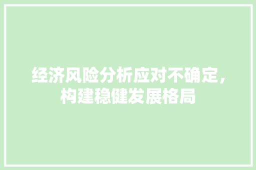 经济风险分析应对不确定,构建稳健发展格局 经济风险分析应对不确定,构建稳健发展格局