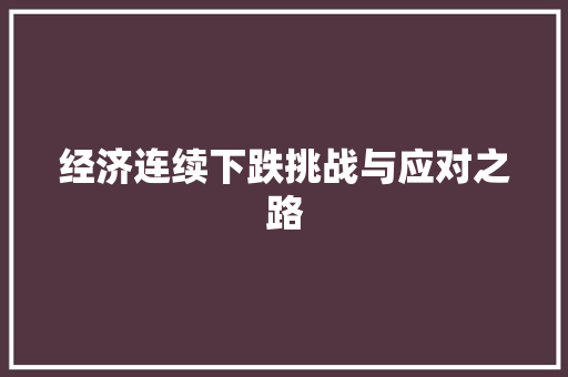 经济连续下跌挑战与应对之路 经济连续下跌挑战与应对之路
