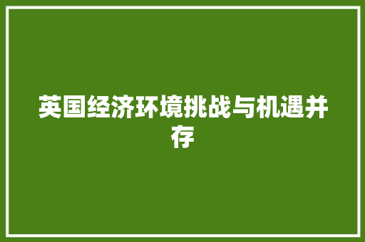 英国经济环境挑战与机遇并存 英国经济环境挑战与机遇并存
