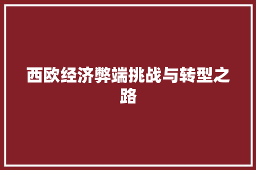 西欧经济弊端挑战与转型之路