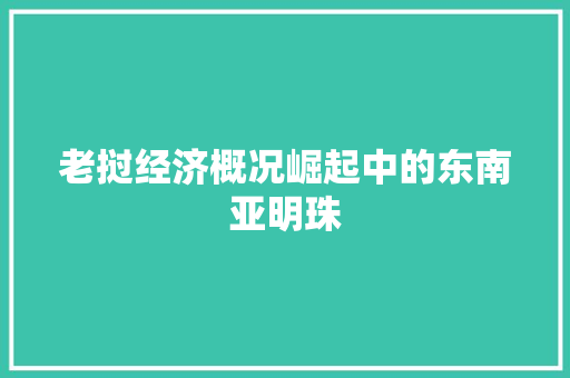 老挝经济概况崛起中的东南亚明珠 老挝经济概况崛起中的东南亚明珠