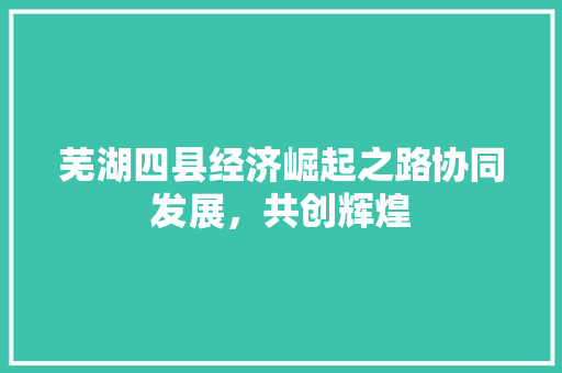 芜湖四县经济崛起之路协同发展,共创辉煌 芜湖四县经济崛起之路协同发展,共创辉煌