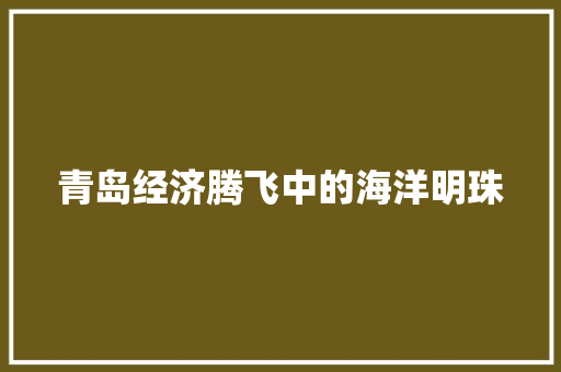 青岛经济腾飞中的海洋明珠 青岛经济腾飞中的海洋明珠