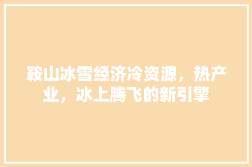 鞍山冰雪经济冷资源，热产业，冰上腾飞的新引擎