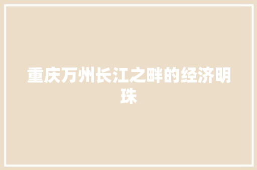 重庆万州长江之畔的经济明珠 重庆万州长江之畔的经济明珠