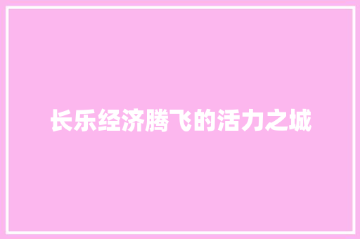 长乐经济腾飞的活力之城 长乐经济腾飞的活力之城