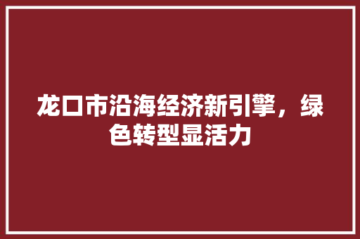 龙口市沿海经济新引擎,绿色转型显活力 龙口市沿海经济新引擎,绿色转型显活力