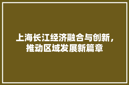 上海长江经济融合与创新,推动区域发展新篇章 上海长江经济融合与创新,推动区域发展新篇章