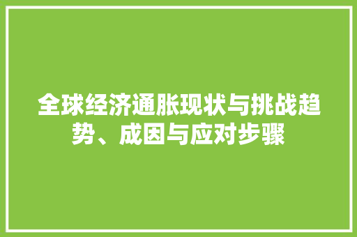 全球经济通胀现状与挑战趋势、成因与应对步骤 全球经济通胀现状与挑战趋势、成因与应对步骤