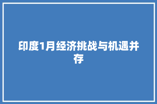 印度1月经济挑战与机遇并存 印度1月经济挑战与机遇并存