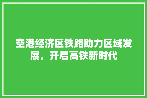 空港经济区铁路助力区域发展,开启高铁新时代 空港经济区铁路助力区域发展,开启高铁新时代