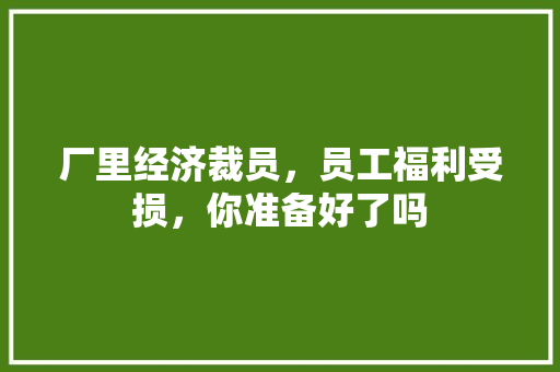 厂里经济裁员,员工福利受损,你准备好了吗 厂里经济裁员,员工福利受损,你准备好了吗