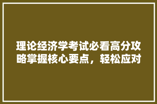 理论经济学考试必看高分攻略掌握核心要点,轻松应对挑战 理论经济学考试必看高分攻略掌握核心要点,轻松应对挑战