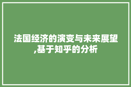 法国经济的演变与未来展望,基于知乎的分析 法国经济的演变与未来展望,基于知乎的分析