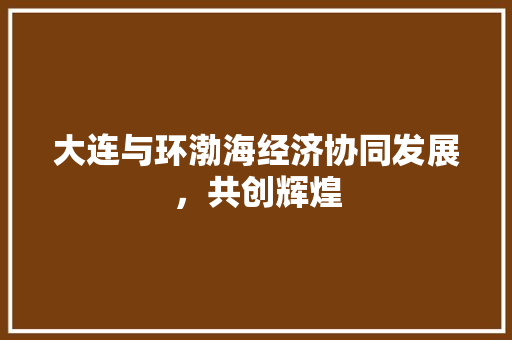 大连与环渤海经济协同发展,共创辉煌 大连与环渤海经济协同发展,共创辉煌