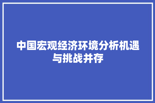 中国宏观经济环境分析机遇与挑战并存 中国宏观经济环境分析机遇与挑战并存