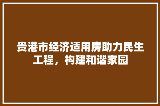 贵港市经济适用房助力民生工程,构建和谐家园 贵港市经济适用房助力民生工程,构建和谐家园