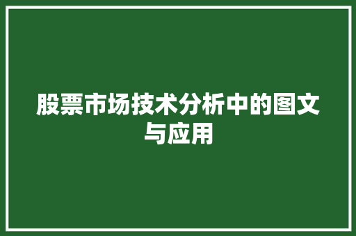 股票市场技术分析中的图文与应用 股票市场技术分析中的图文与应用