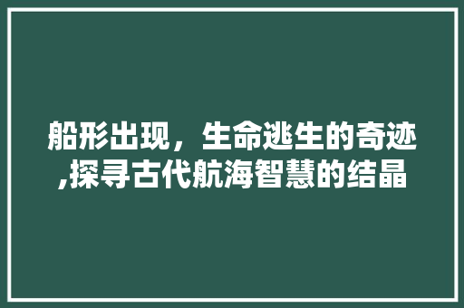 船形出现,生命逃生的奇迹,探寻古代航海智慧的结晶 船形出现,生命逃生的奇迹,探寻古代航海智慧的结晶