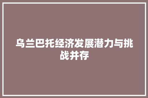 乌兰巴托经济发展潜力与挑战并存 乌兰巴托经济发展潜力与挑战并存