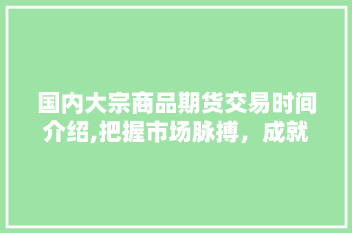 国内大宗商品期货交易时间介绍,把握市场脉搏，成就财富梦想