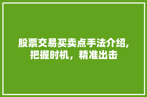 股票交易买卖点手法介绍,把握时机,精准出击 股票交易买卖点手法介绍,把握时机,精准出击