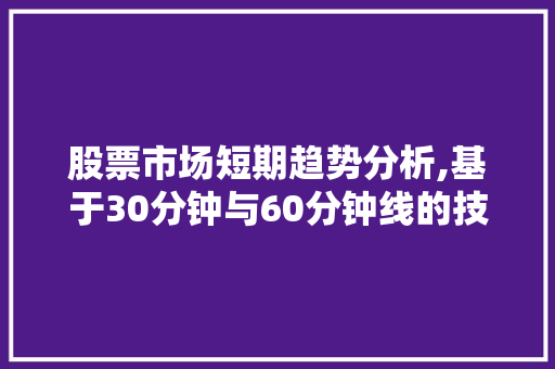 股票市场短期趋势分析,基于30分钟与60分钟线的技术解读