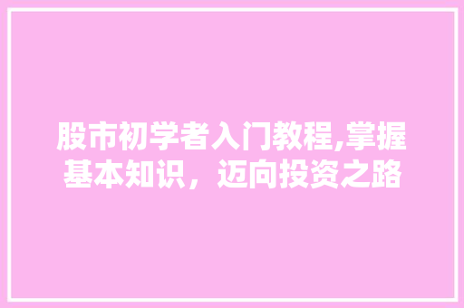 股市初学者入门教程,掌握基本知识,迈向投资之路