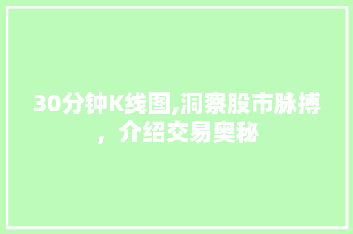 30分钟K线图,洞察股市脉搏,介绍交易奥秘 30分钟K线图,洞察股市脉搏,介绍交易奥秘