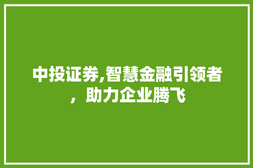 中投证券,智慧金融引领者，助力企业腾飞