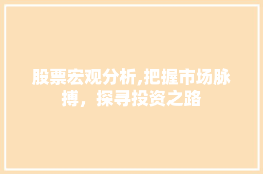 股票宏观分析,把握市场脉搏,探寻投资之路 股票宏观分析,把握市场脉搏,探寻投资之路