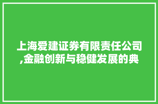 上海爱建证券有限责任公司,金融创新与稳健发展的典范 上海爱建证券有限责任公司,金融创新与稳健发展的典范