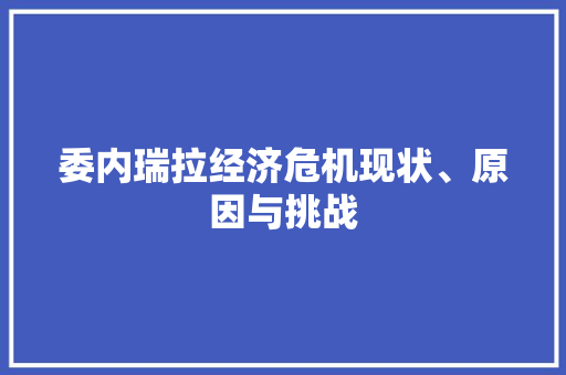 委内瑞拉经济危机现状、原因与挑战 委内瑞拉经济危机现状、原因与挑战