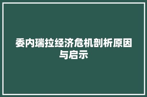 委内瑞拉经济危机剖析原因与启示 委内瑞拉经济危机剖析原因与启示