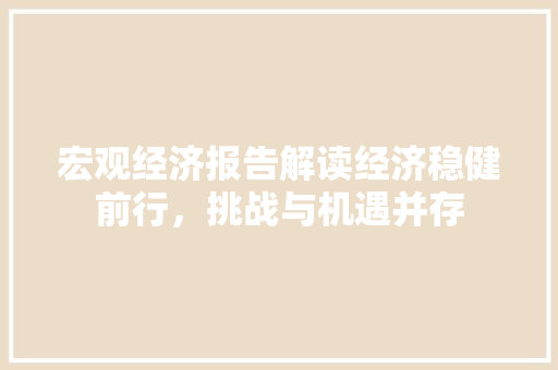 宏观经济报告解读经济稳健前行,挑战与机遇并存 宏观经济报告解读经济稳健前行,挑战与机遇并存